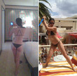 Adrianne posiert im Bikini: von hinten und vorne
