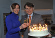 Ulrike Frank gratulierte Wolfgang Bahro zum Jubiläum