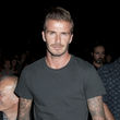 David Beckham steht auf Körperkunstwerke