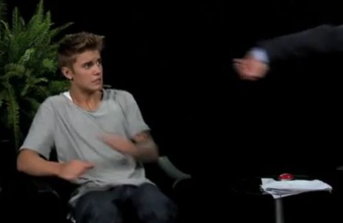 Obwohl das alles nur Spaß war, hatte Justin offenbar ein bisschen Angst Obwohl das alles nur Spaß war, hatte Justin offenbar ein bisschen Angst