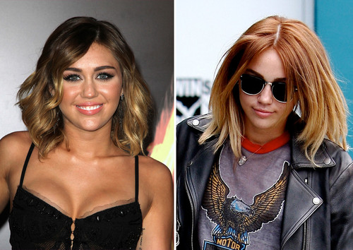 Miley Cyrus wechselte von braunen zu roten Haaren Miley Cyrus wechselte von braunen zu roten Haaren
