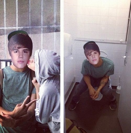 Rihanna knutscht eine Justin-Bieber-Attrappe Rihanna knutscht eine Justin-Bieber-Attrappe
