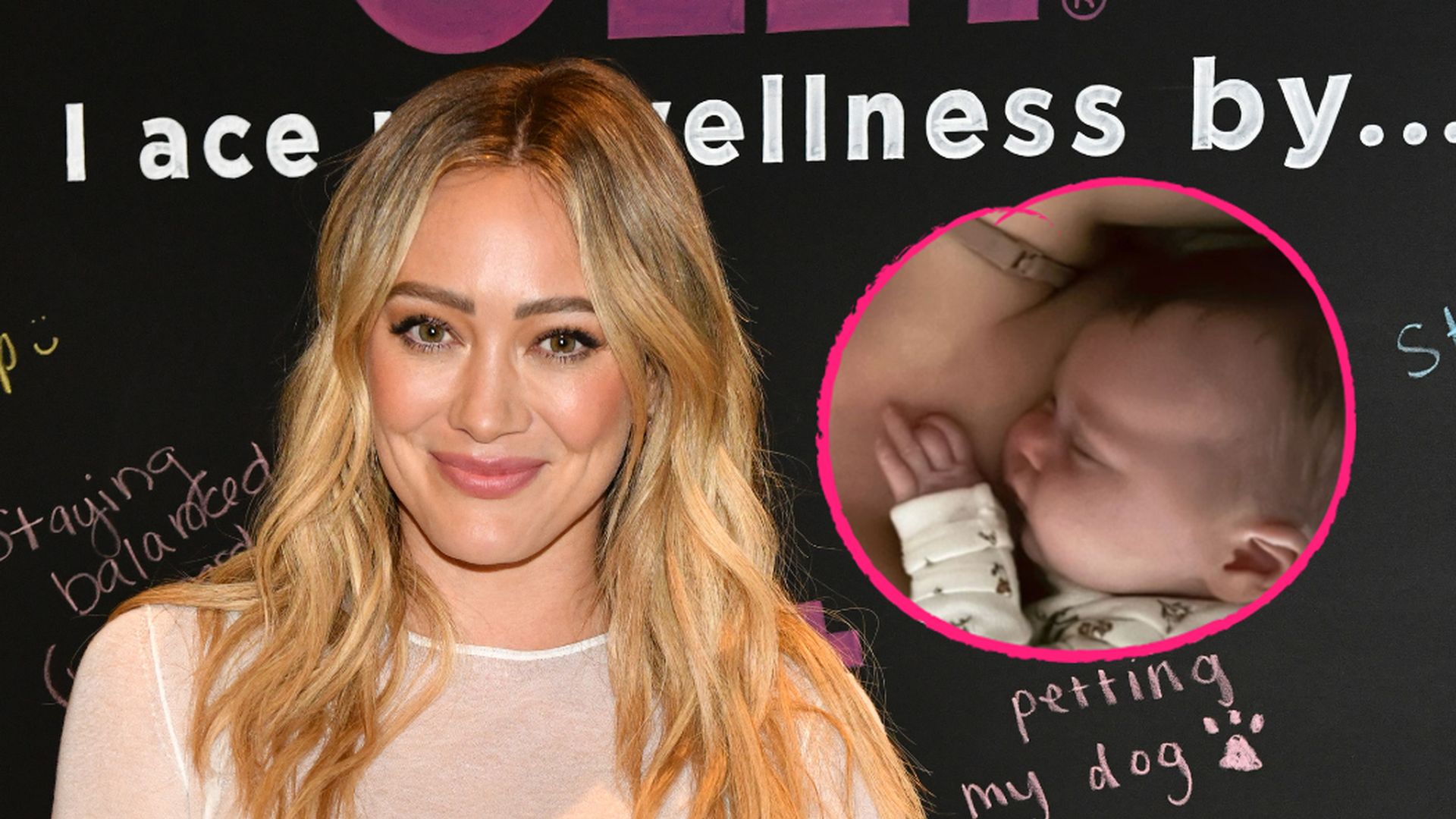 Vier Wochen alt Hilary Duff kuschelt mit Tochter Townes!