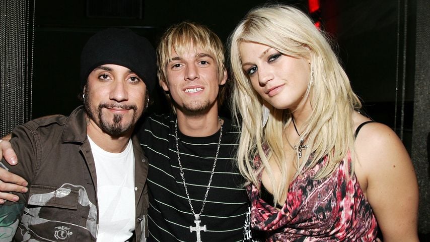 AJ McLean, Aaron Carter und dessen Schwester Leslie 2006 auf einer Geburtstagsparty in Hollywood