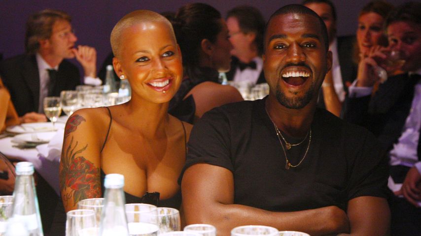 Amber Rose und ihr Ex-Freund Kanye West 2009 bei der amfAR's Fashion Week in Mailand