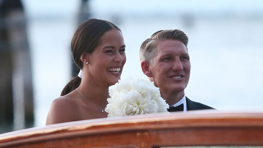Ana Ivanovic und Bastian Schweinsteiger am 13. Juli 2016 bei ihrer Hochzeit in Venedig