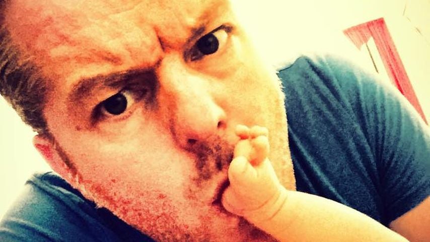 André Dietz und Baby Nummer 3
