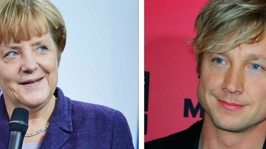 Angela Merkel und Samu Haber