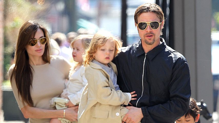 Angelina Jolie, Brad Pitt und die Kinder in New Orleans