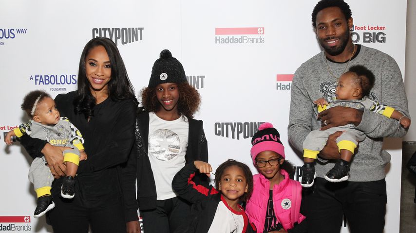 Antonio Cromartie mit seiner Frau Terricka Cason und ihren Kindern