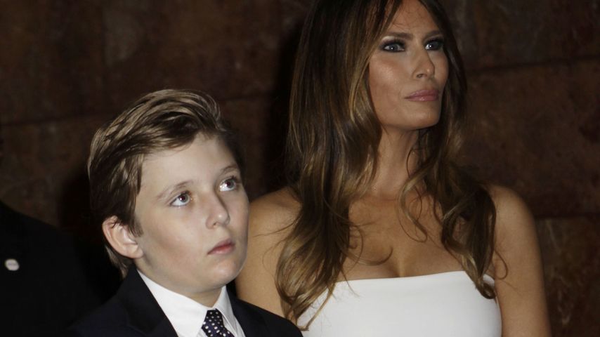 Melania und Sohn Barron Trump in New York