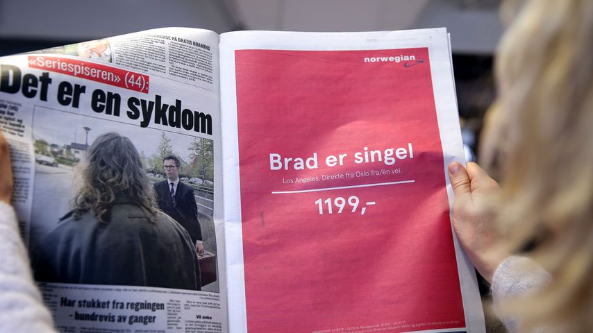 "Brad ist single"-Werbung aus Norwegen
