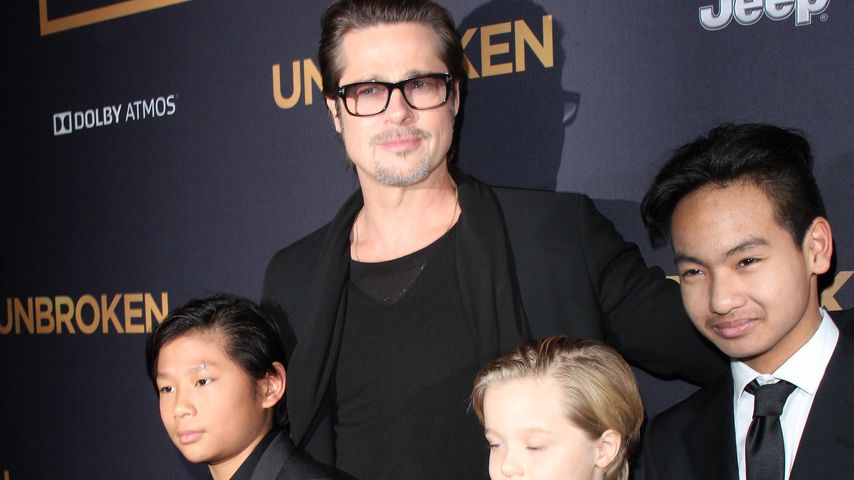 Brad Pitt mit Pax-Thien, Shiloh und Maddox bei der "Unbroken"-Premiere in L.A.