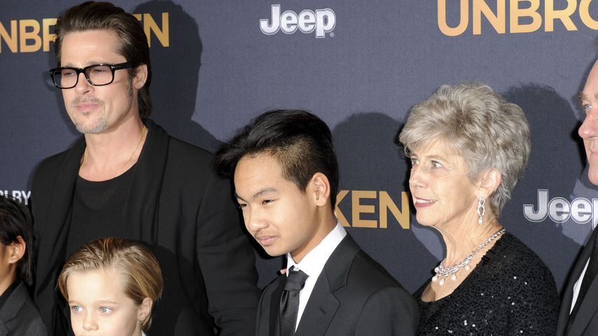 Brad Pitt mit seinen Kindern Shiloh, Pax Thien und Maddox