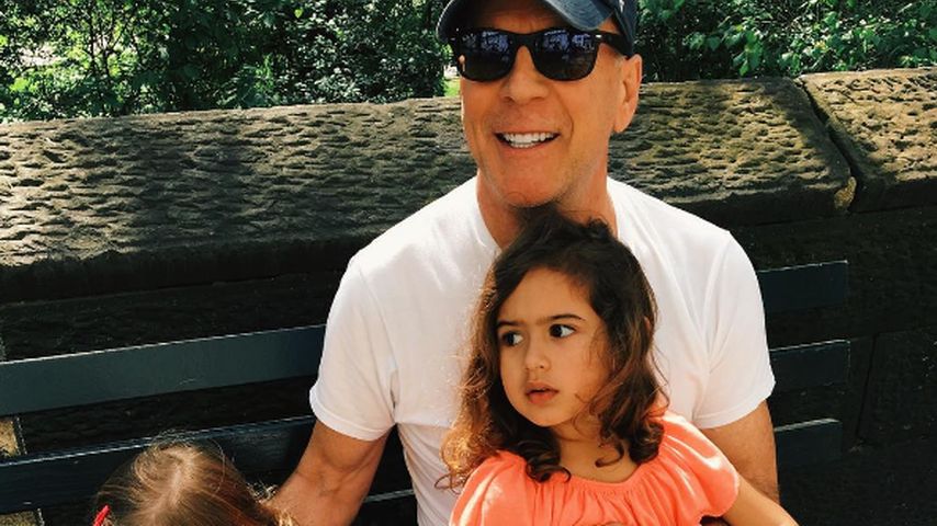 Bruce Willis mit seinen Töchtern Evelyn und Mabel