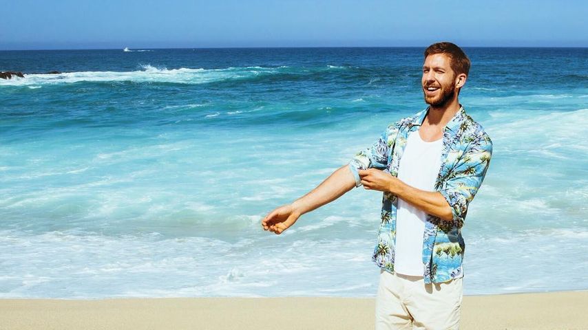 Calvin Harris im Urlaub am Strand