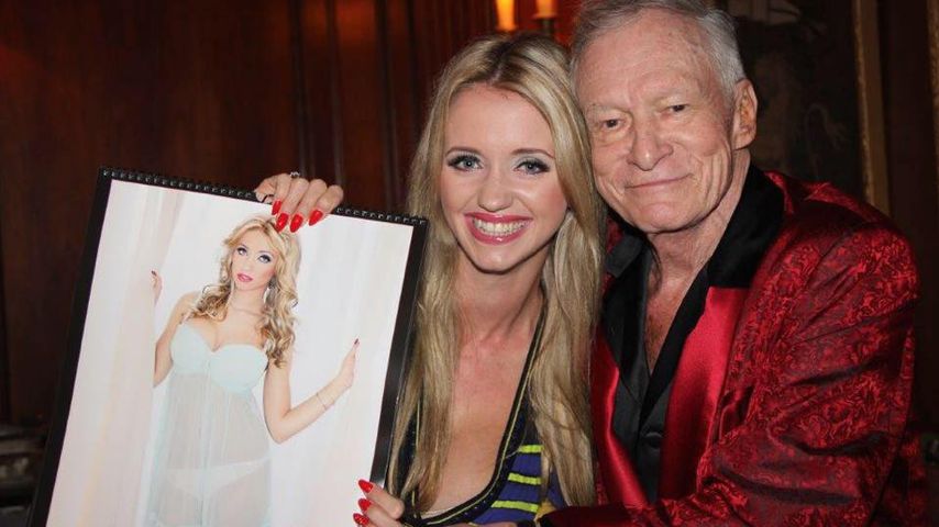 Cathy Lugner und Hugh Hefner im Juli 2015