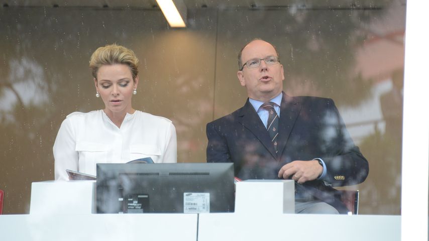 Fürstin Charléne und Fürst Albert beim Grand Prix von Monaco