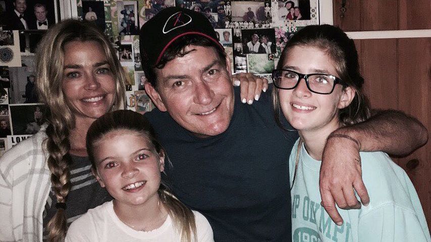 Charlie Sheen mit Denise Richards und den gemeinsamen Töchtern Lola Rose und Sam