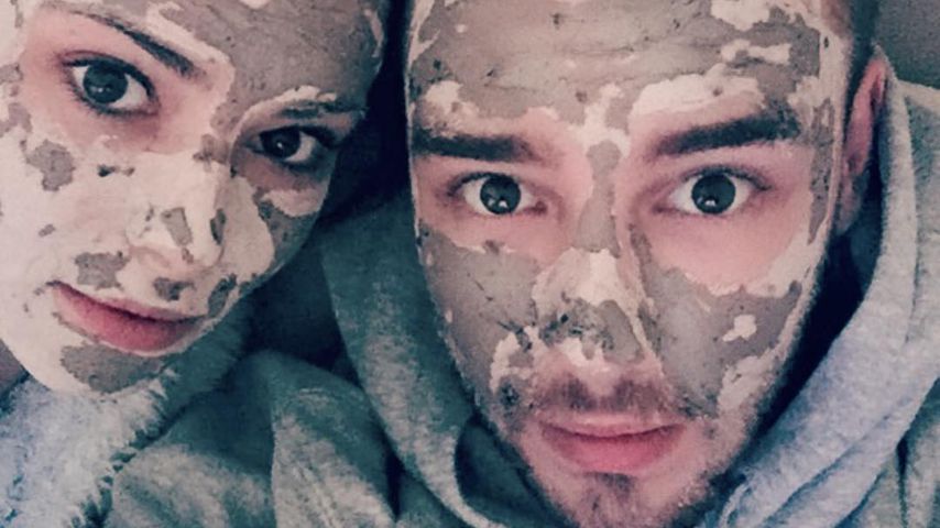 Cheryl Cole und Liam Payne mit Gesichtsmaske