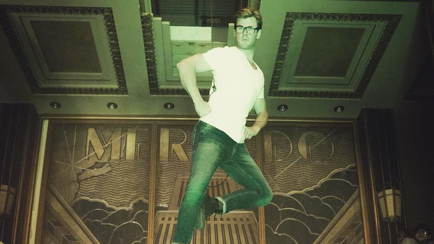 Chris Hemsworth und Melissa McCarthy bei den Dreharbeiten zu Ghostbusters