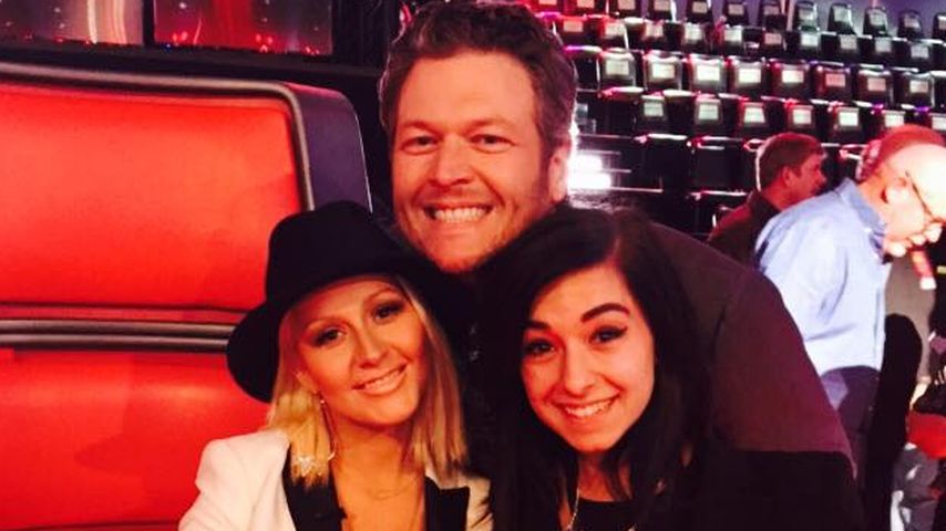 Christina Grimmie mit Christina Aguilera und Blake Shelton bei "The Voice"