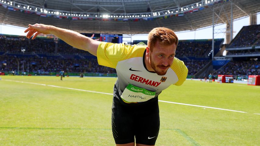 Christoph Harting nach seinem Sieg bei Olympia 2016