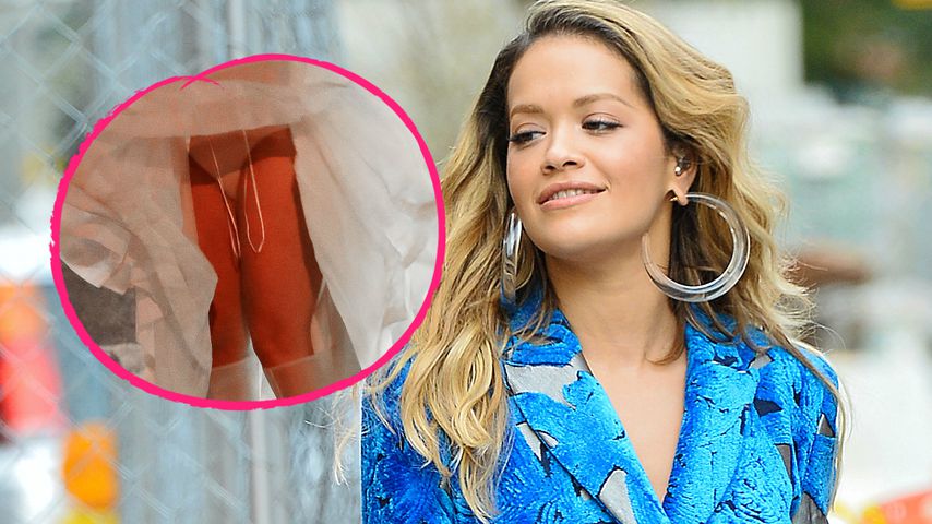 Slip-Blitzer am Videoset: Rita Ora wirft den Rock zu hoch!