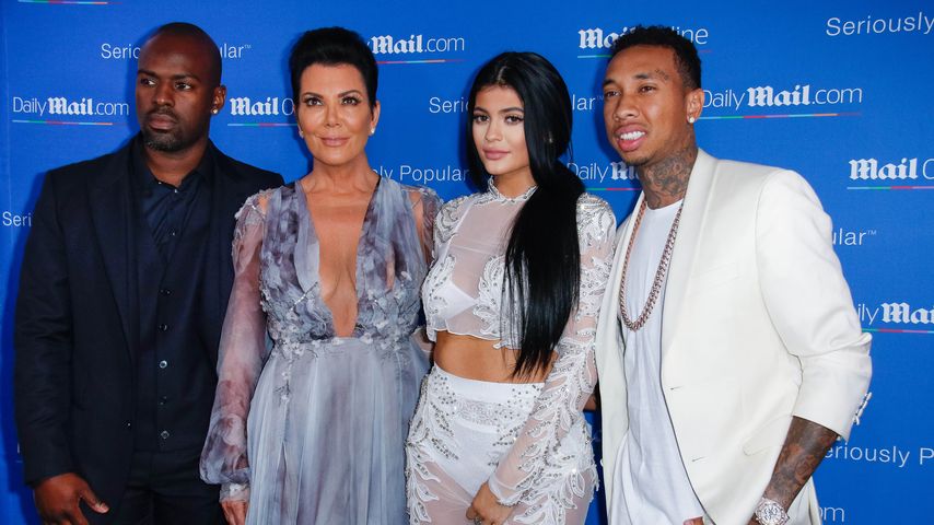 Corey Gamble, Kris Jenner, Kylie Jenner und Tyga bei der MailOnline Party in Cannes 2015