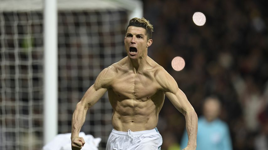 Cristiano Ronaldo nach dem Strafstoß-Tor während des Champions League-Matches gegen Juventus Turin