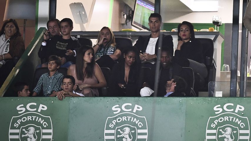 Cristiano Ronald und Georgina Rodriguez bei einem Fußball-Match, September 2017