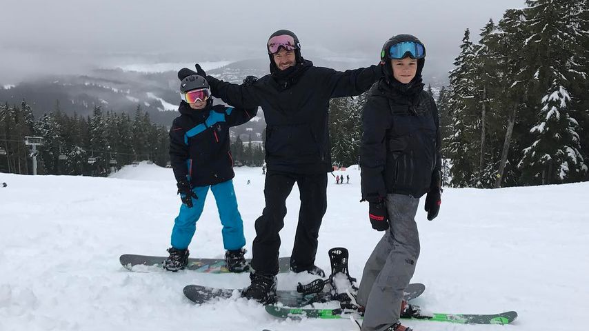 Cruz, David und Romeo Beckham im Urlaub
