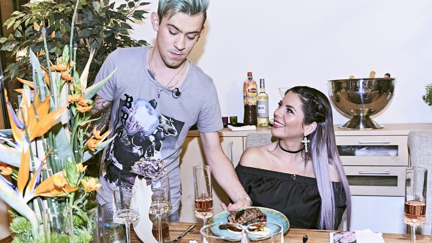 Daniele Negroni und Jenny Frankhauser beim Dschungel-Spezial von "Das perfekte Promi-Dinner"