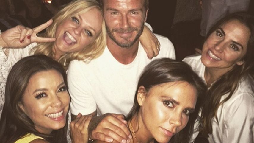 Eva Longoria, David Beckham, Victoria Beckham, Melanie C. und Emma Bunton