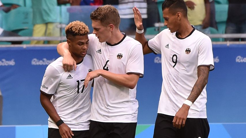 Serge Gnabry, Matthias Ginter und Davie Selke (v.l.n.r.)