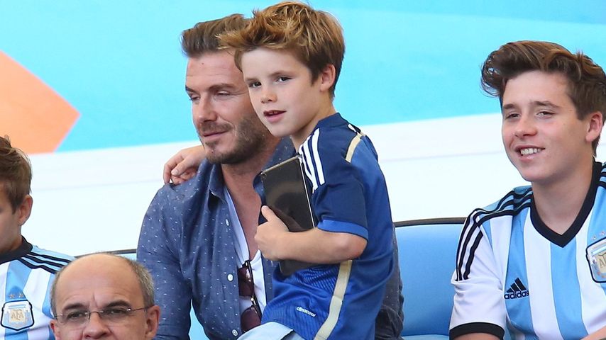 David Beckham, Brooklyn Beckham, Romeo Beckham und Cruz Beckham
