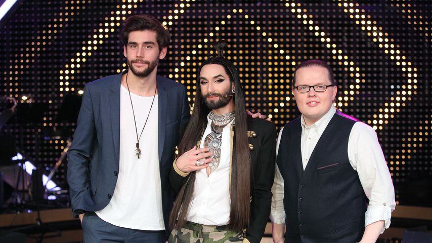 Die "It takes 2"-Jury: Àlvaro Soler, Conchita Wurst und Angelo Kelly