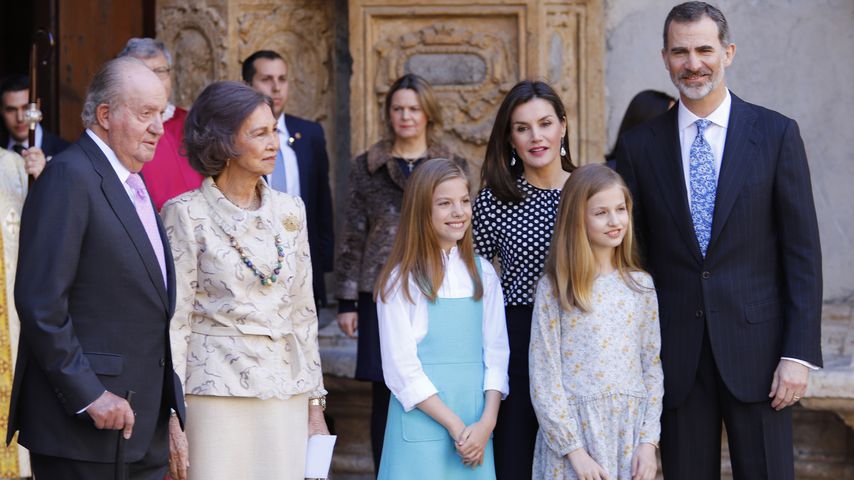 Die spanische Königsfamilie vor der Ostermesse 2018