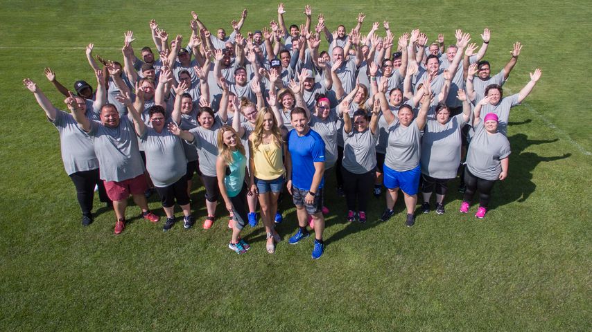 Die "The Biggest Loser"-Kandidaten und die Coaches in der Auftaktshow 2018