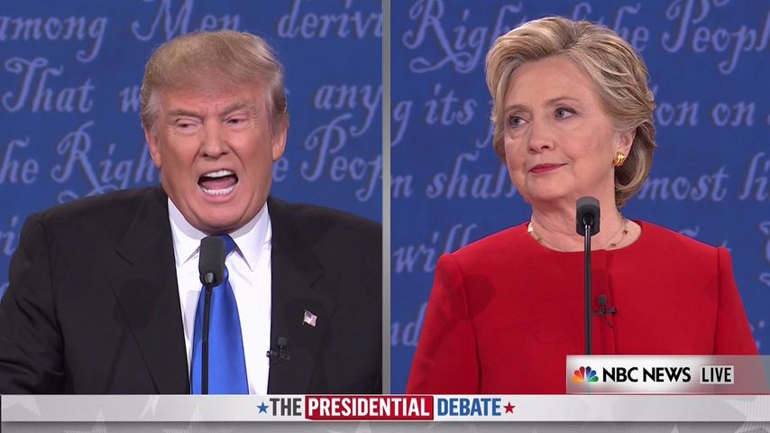 Donald Trump und Hillary Clinton beim Präsidentschaftsduell