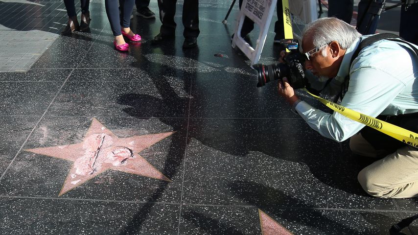 Donald Trumps zerstörter Stern auf dem "Walk of Fame"