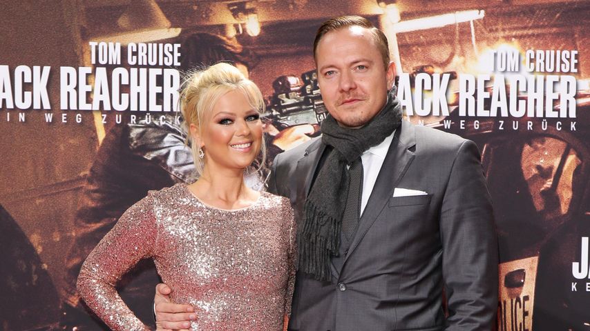 Doreen Steinert mit ihrem neuen Freund bei der "Jack Reacher 2"-Premiere in Berlin