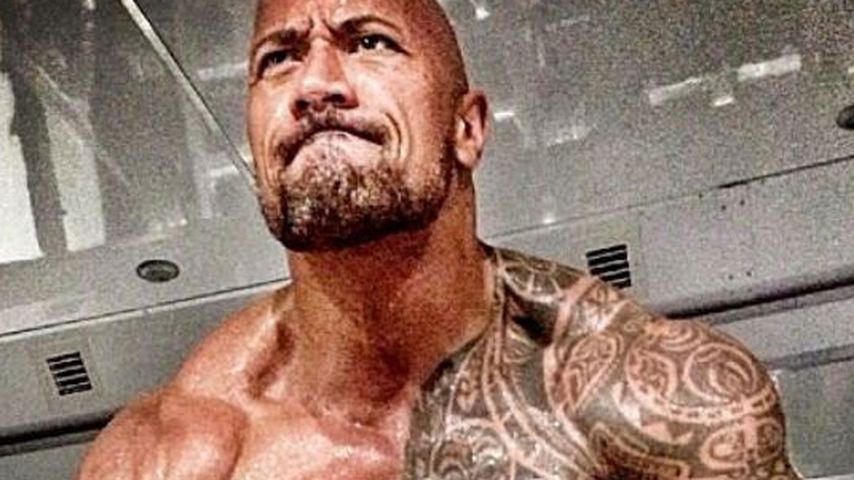 Dwayne Johnson beim Training