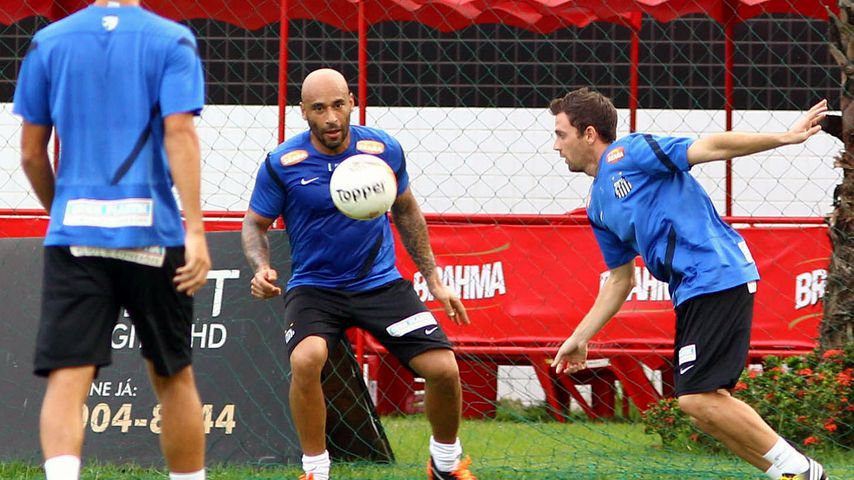 Edson Cholbi do Nascimento bei einem Training des FC Santos