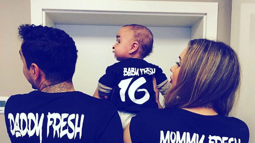 Eko Fresh mit Ehefrau Sarah und Sohn Elijah
