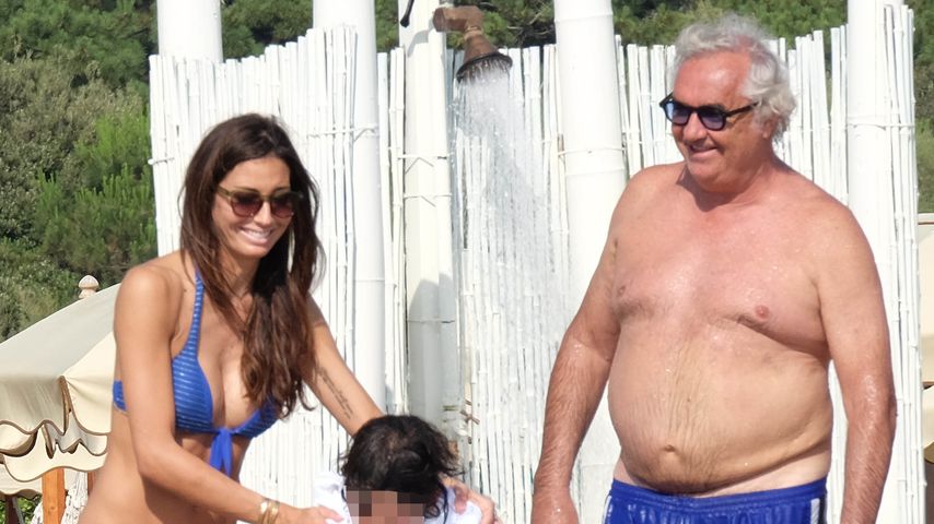 Elisabetta Gregoraci, Flavio Briatore & Sohn Falco in Pietrasanta
