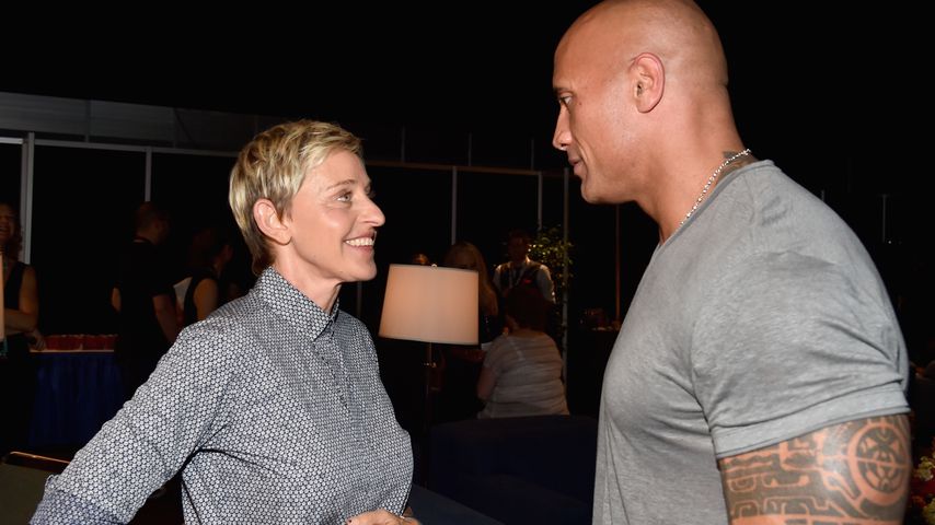 Ellen DeGeneres und Dwayne "The Rock" Johnson