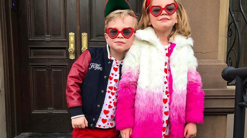 Gideon Scott und Harper Grace Burtka-Harris am Valentinstag