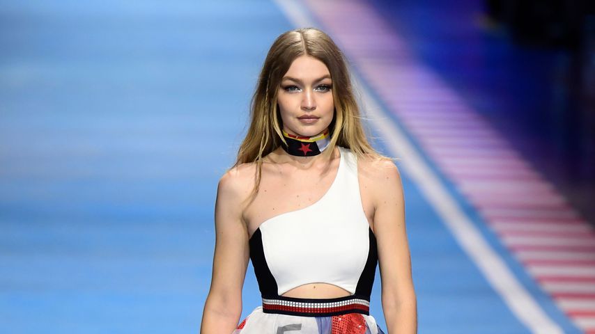 Gigi Hadid auf einer Fashionshow in Mailand