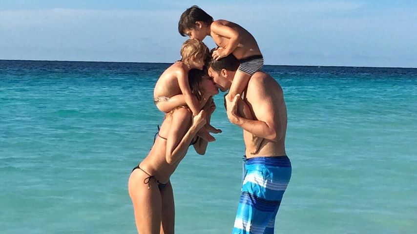 Gisele Bündchen und Tom Brady mit ihren Kindern Vivian und Benjamin